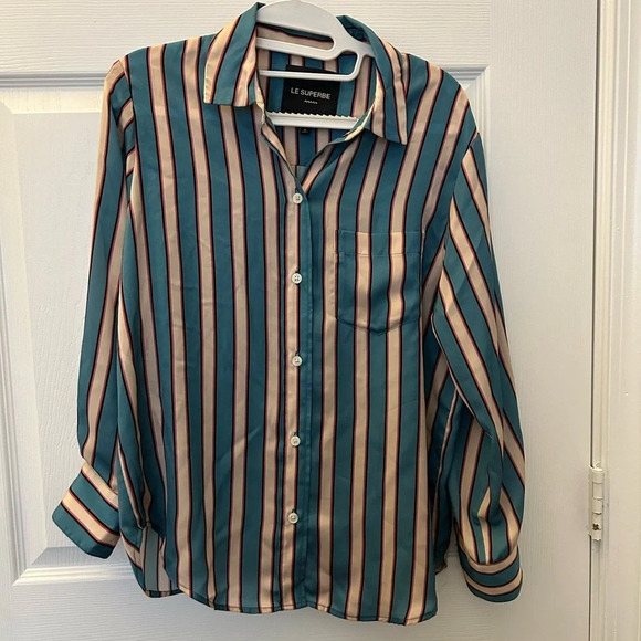 ! Le Superbe button down blouse size 4 - Picture 1 of 5